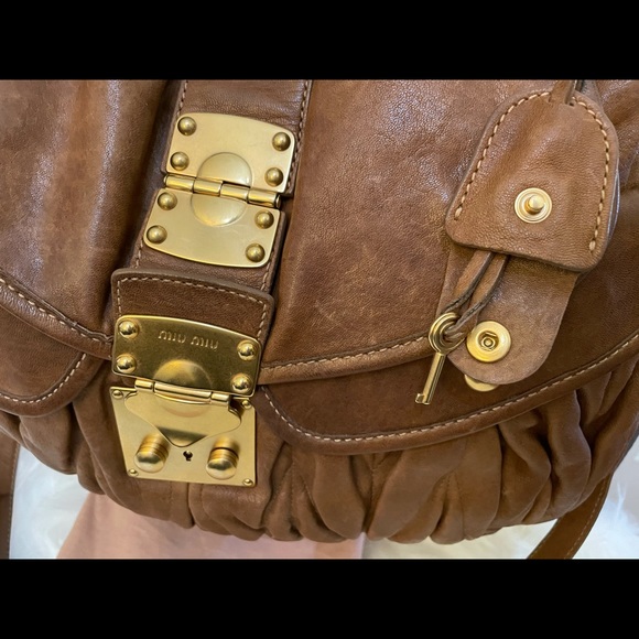 MIU MIU Metalese  Nappa two way bag. 💯 authentic - Picture 7 of 11